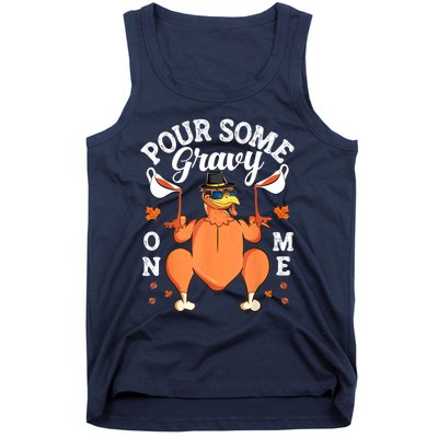 Pour Some Gravy On Me Turkey Lover Couple Thanksgiving Day Tank Top