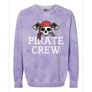 Pirate Squad Graphic Design Pirate Crew Colorblast Crewneck Sweatshirt