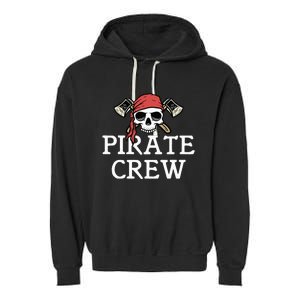 Pirate Squad Graphic Design Pirate Crew Garment-Dyed Fleece Hoodie