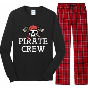 Pirate Squad Graphic Design Pirate Crew Long Sleeve Pajama Set