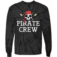 Pirate Squad Graphic Design Pirate Crew Tie-Dye Long Sleeve Shirt