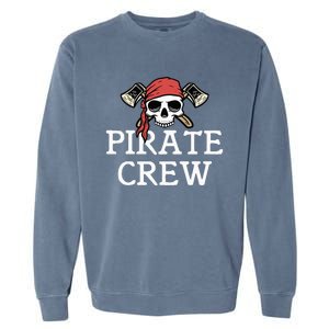 Pirate Squad Graphic Design Pirate Crew Garment-Dyed Sweatshirt