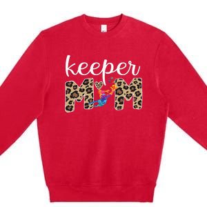 Proud Soccer Goalkeeper Mom Of A Soccer Premium Crewneck Sweatshirt