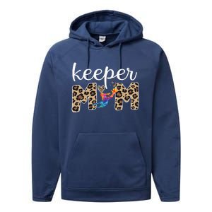 Proud Soccer Goalkeeper Mom Of A Soccer Performance Fleece Hoodie