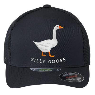 Playful Silly Goose Design Quirky And Fun Flexfit Unipanel Trucker Cap