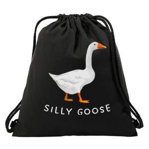 Playful Silly Goose Design Quirky And Fun Drawstring Bag