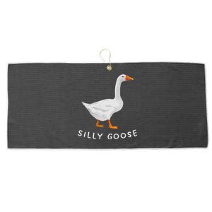 Playful Silly Goose Design Quirky And Fun Large Microfiber Waffle Golf Towel