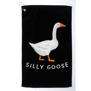 Playful Silly Goose Design Quirky And Fun Platinum Collection Golf Towel