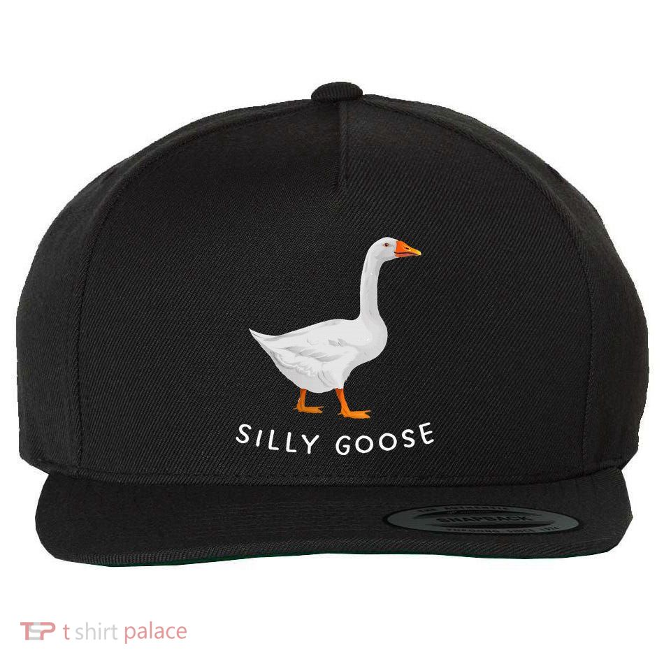 Playful Silly Goose Design Quirky And Fun Wool Snapback Cap