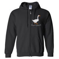 Playful Silly Goose Design Quirky And Fun Full Zip Hoodie