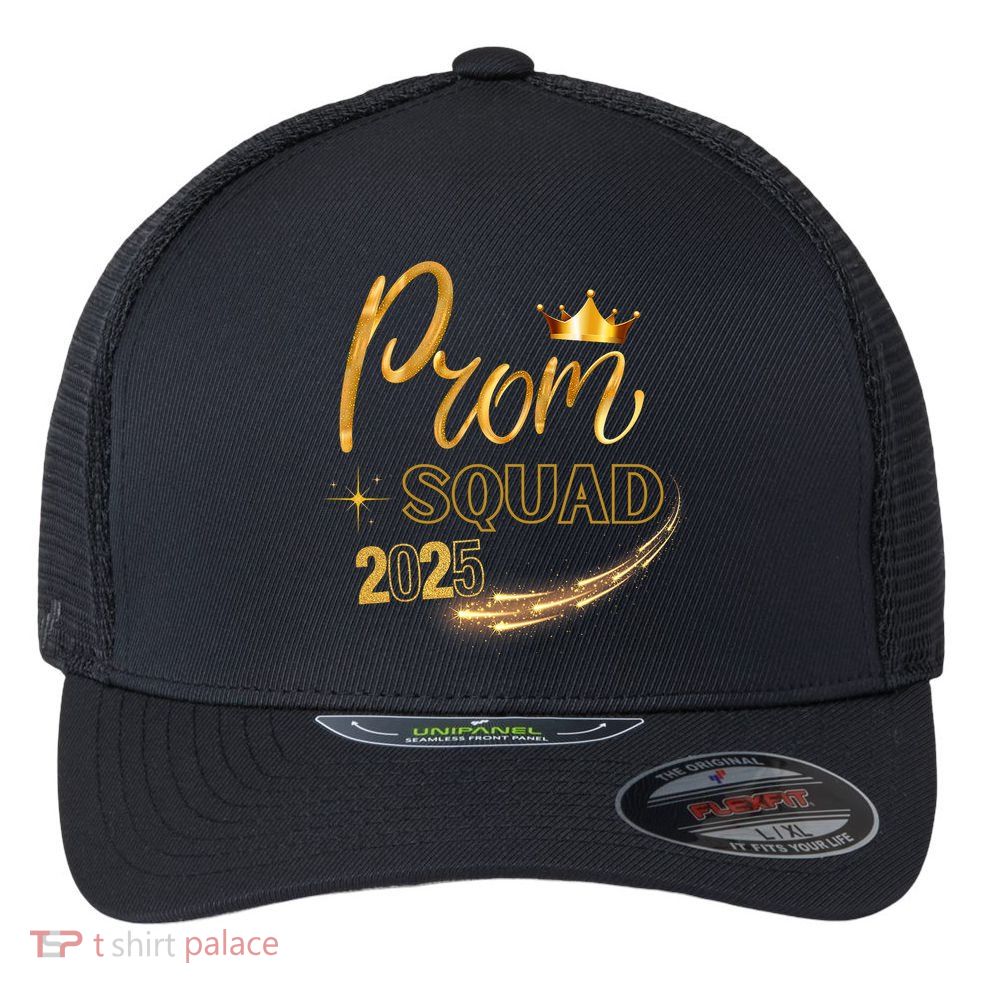 Prom Squad Graduation Class Of 2025 Party Matching Group  Flexfit Unipanel Trucker Cap