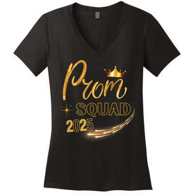 Prom Squad Graduation Class Of 2025 Party Matching Group  Women's V-Neck T-Shirt