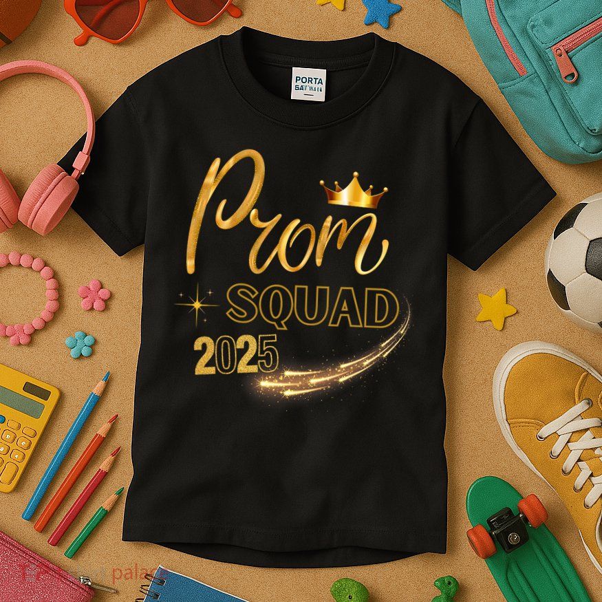 Prom Squad Graduation Class Of 2025 Party Matching Group  Kids T-Shirt