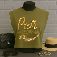 Prom Squad Graduation Class Of 2025 Party Matching Group  Garment-Dyed Women's Muscle Tee