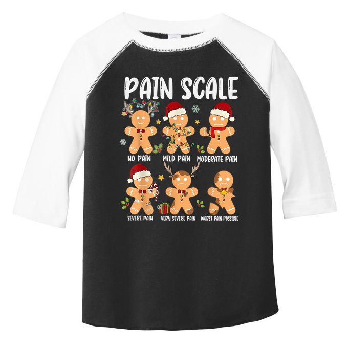 Pain Scale Gingerbread Trauma Nurse Christmas Nursing Gift Toddler Fine Jersey T-Shirt