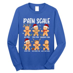 Pain Scale Gingerbread Trauma Nurse Christmas Nursing Gift Long Sleeve Shirt