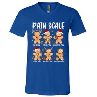 Pain Scale Gingerbread Trauma Nurse Christmas Nursing Gift V-Neck T-Shirt