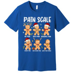 Pain Scale Gingerbread Trauma Nurse Christmas Nursing Gift Premium T-Shirt