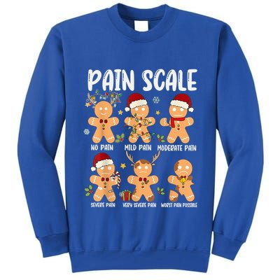 Pain Scale Gingerbread Trauma Nurse Christmas Nursing Gift Tall Sweatshirt