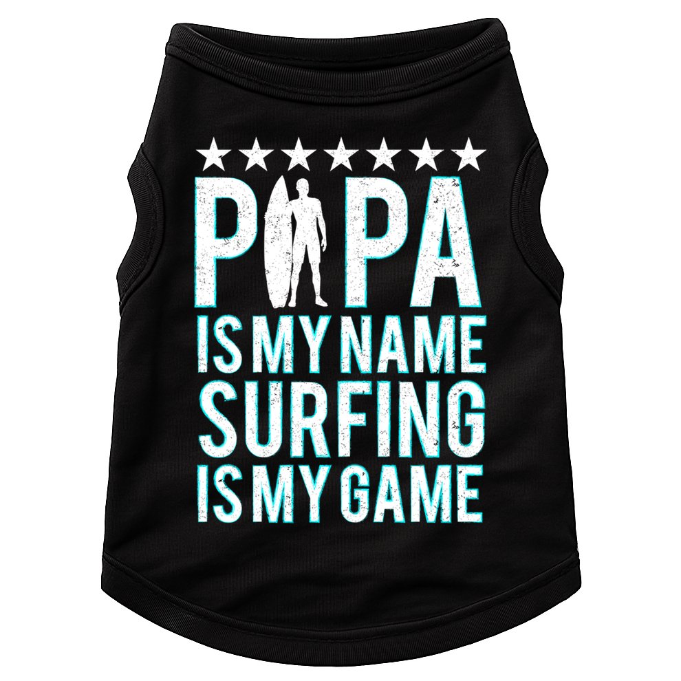 Papa Surfing Grandpa Dad Father Surfboard Surfs Surfers Meaningful Gift Doggie Tank