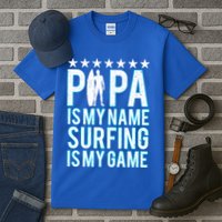 Papa Surfing Grandpa Dad Father Surfboard Surfs Surfers Meaningful Gift Tall T-Shirt