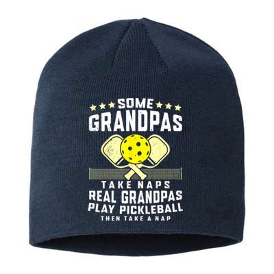 Pickleball Sport Grandpa Funny Pickleball Player Gift Sustainable Beanie