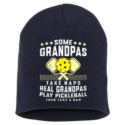 Pickleball Sport Grandpa Funny Pickleball Player Gift Short Acrylic Beanie