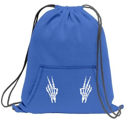 Peace Skelly Gift Sweatshirt Cinch Pack Bag