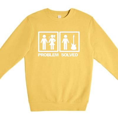 Problem Solved Guitar Premium Crewneck Sweatshirt