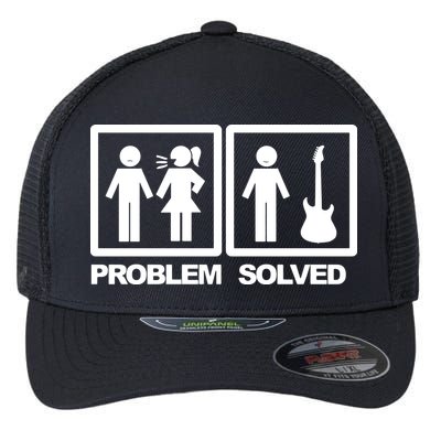 Problem Solved Guitar Flexfit Unipanel Trucker Cap