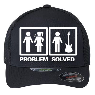 Problem Solved Guitar Flexfit Unipanel Trucker Cap