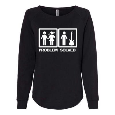 Problem Solved Guitar Womens California Wash Sweatshirt