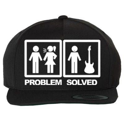 Problem Solved Guitar Wool Snapback Cap