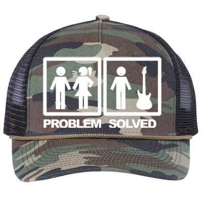 Problem Solved Guitar Retro Rope Trucker Hat Cap