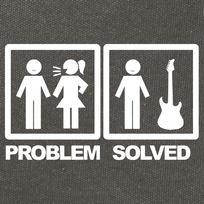 Problem Solved Guitar Cotton Canvas Backpack