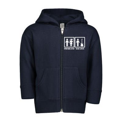 Problem Solved Guitar Toddler Zip Fleece Hoodie