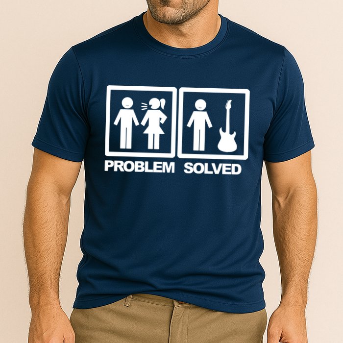 Problem Solved Guitar Cooling Performance Crew T-Shirt