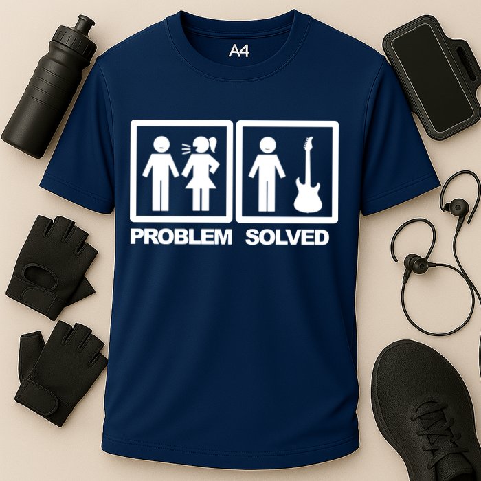 Problem Solved Guitar Cooling Performance Crew T-Shirt