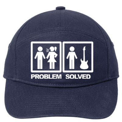 Problem Solved Guitar 7-Panel Snapback Hat