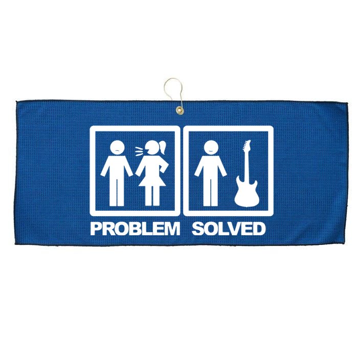 Problem Solved Guitar Large Microfiber Waffle Golf Towel