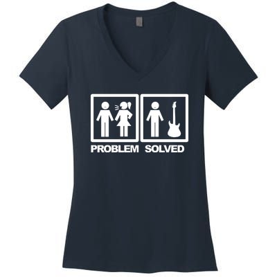 Problem Solved Guitar Women's V-Neck T-Shirt