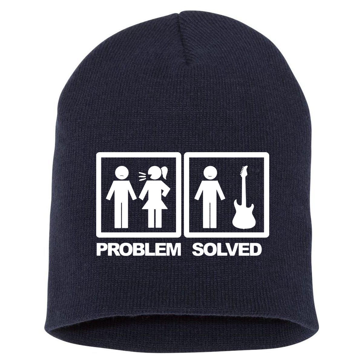 Problem Solved Guitar Short Acrylic Beanie