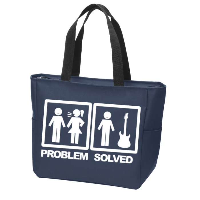 Problem Solved Guitar Zip Tote Bag