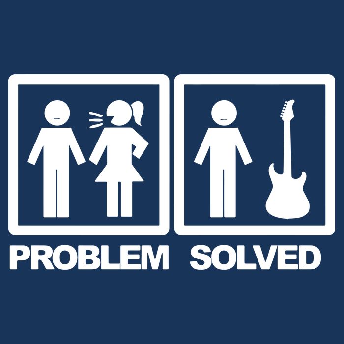 Problem Solved Guitar Full Zip Hoodie