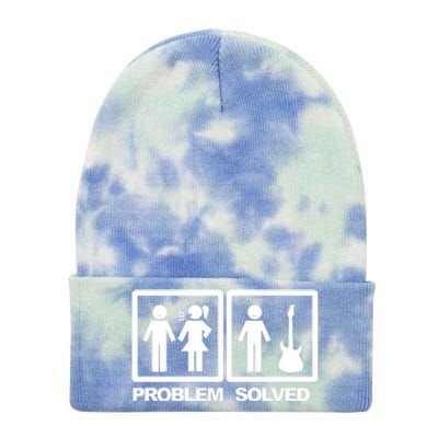 Problem Solved Guitar Tie Dye 12in Knit Beanie