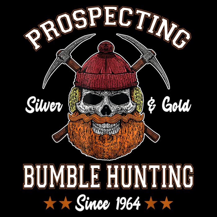 Prospecting Silver & Gold Bumble Hunting Since Flat Bill Trucker Hat