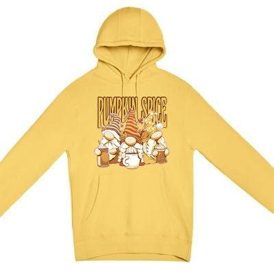 Pumpkin Spice Gnomes Autumn Lover Premium Pullover Hoodie