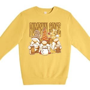 Pumpkin Spice Gnomes Autumn Lover Premium Crewneck Sweatshirt