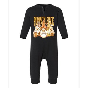 Pumpkin Spice Gnomes Autumn Lover Infant Fleece One Piece