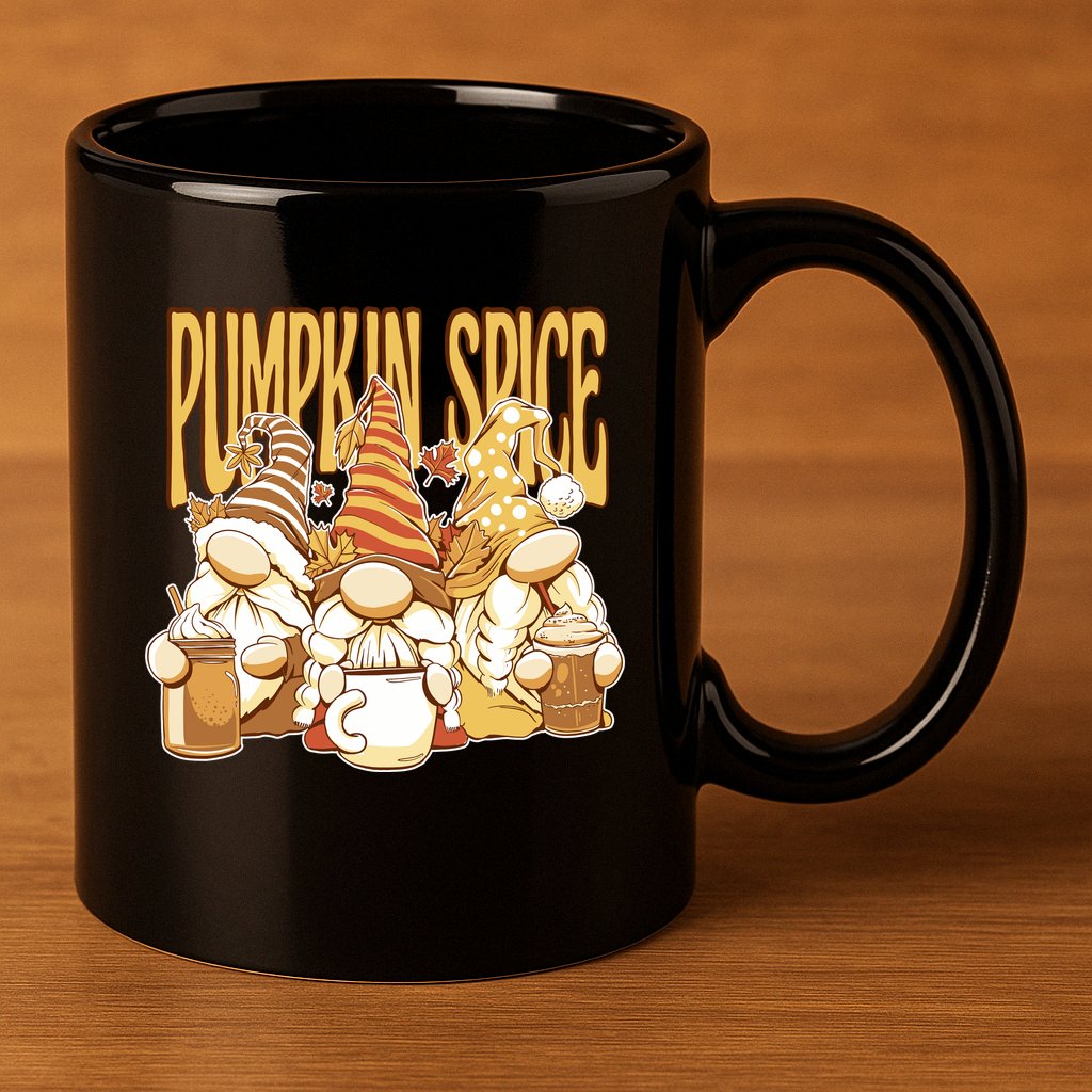 Pumpkin Spice Gnomes Autumn Lover 11oz C Handle Ceramic Mug